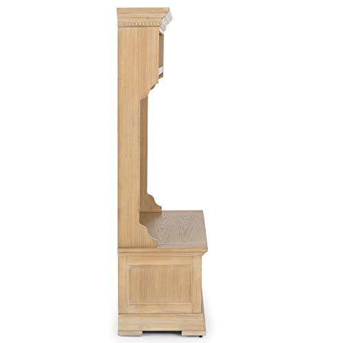 Homestyles Manor House Hall Tree, White,Brown #TOP2