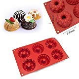 6 Cavity Silicone Mold Mini Bundt Savarin Cake Muffin Chocolate Baking Pan Mould