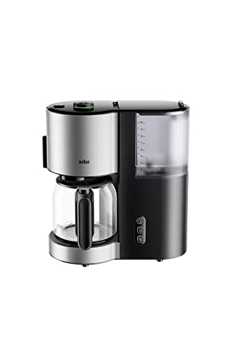 Braun Household Kaffeemaschine KF 5120 BK IDCollection Filterkaffeemaschine mit AromaSelect & 10 Tassen Glaskanne, Entkalkungsanzeige, Reinigungsprogramm, 1000 Watt, Schwarz/Edelstahl 110974 Bild von Braun Household Kaffeemaschine KF 5120 BK IDCollection Filterkaffeemaschine mit AromaSelect & 10 Tassen Glaskanne, Entkalkungsanzeige, Reinigungsprogramm, 1000 Watt, Schwarz/Edelstahl 110974