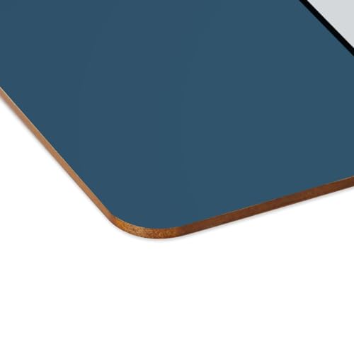 Sets de table en liège anti-rayures napperons bleu grand format pour tasse à café - 4