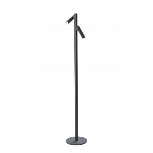 Sompex - Lámpara de pie gris antracita con pila regulable TUBO Cover
