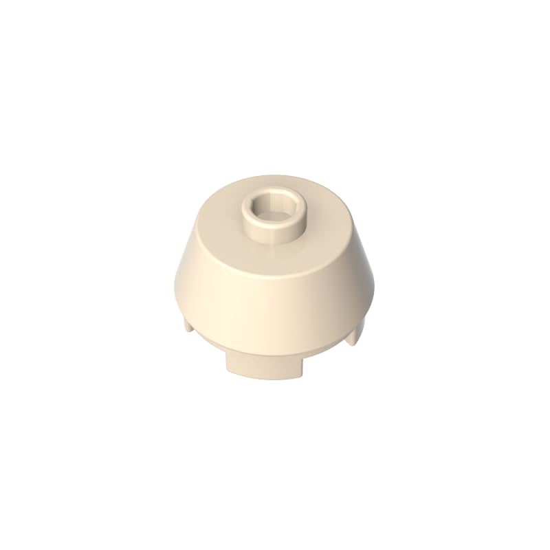 XYEIUGO 98100 Brick Round 2x2 Truncated Cone, White (yellowish), 50 PCS โ image 1