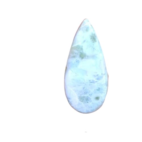 Larimar cabochon poire 54x24x5mm pierre naturelle pour fabrication bague et collier DIY