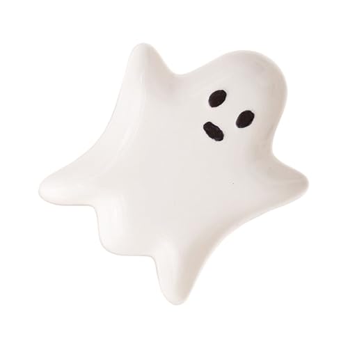 Pratos de Halloween - bandeja de cerâmica adorável para o Halloween | organizador de festas outono Natal mesa sala de jantar toucador servir alimentos