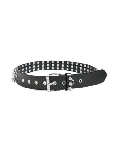 Cinturón de metal pesado punk para vaqueros holgados de mujer