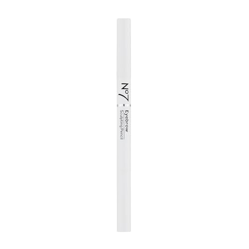 No7 Beautiful Eyebrows Sculpting Pencil - Black - Precision-Tip Eyebrows Pencil with Angled Brush Tip - Sculpting Brow Pencil with Spoolie Brush to Comb & Style Brows - (0.2g)