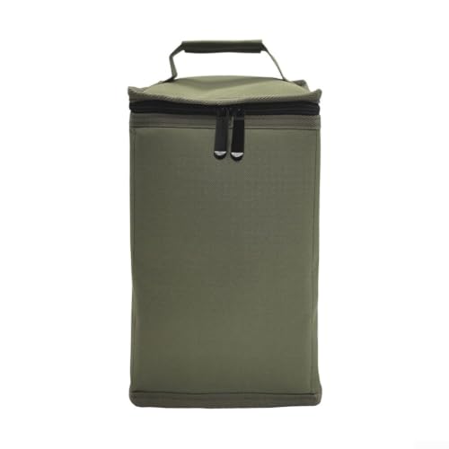 Gdfnmogo Camping Gas Canister Bag, Propane Cylinder Storage Case with Foam Dividers for Outdoor Cooking, Protective Holder for Card Stove Tanks(small