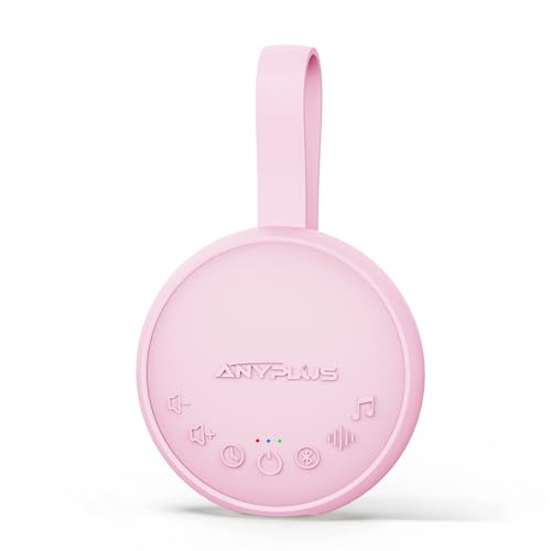 Image of White Noise Sound Machine for Sleeping Adults & Baby, Portable Noise Machine with 24 Soothing Sounds, Bluetooth 5.1, Battery Powered, 3 Timer Settings, Memory Function for Home, Office, Travel (Pink)