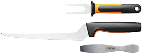 Fiskars Zestaw do ryb, Functional Form, Zawiera nóż do filetowania, szpikulec i pincetę do ości, Japońska stal nierdzewna/ tworzywo sztuczne, 1057560