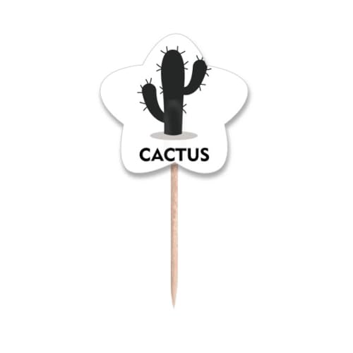 Cure-dents cactus vert pour plantes grasses et drapeaux étoilés apéritif