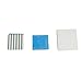 Silicon Carbide Ceramic Sheet with Adhesive Backing - Square SiC Plate for Industrial Applications(25x25x3mmx10PCS)