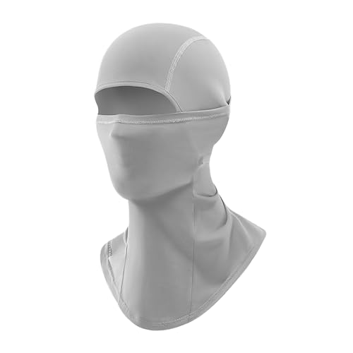 2THESTARS Ice Silk Sports Mask for Ski Cycling Running, Lightweight Balaclava Face Cover, Cooling & UV Protection - Gray