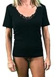Emmebivi Maglia Manica Corta Lana Seta con Inserto in macramè Art. 93063