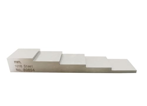Bloque de calibración ultrasónico de acero 1018, 5 escalones, espesores 2.5mm a 12.5mm para calibración de medidor de espesor en pruebas NDT miniatura 2