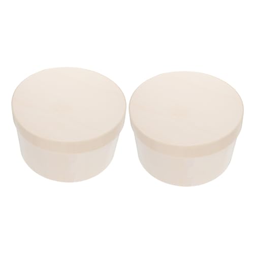 Unomor 4 Inch Wooden Cake Box Set Cheese Cake Carrier for Wedding Birthday Party