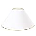 Großer Ersatz Lampenschirm 50cm Stoffschirm weiß Goldring Gold Schirm Aufnahme f. Fassung E27 Goldkante gold
