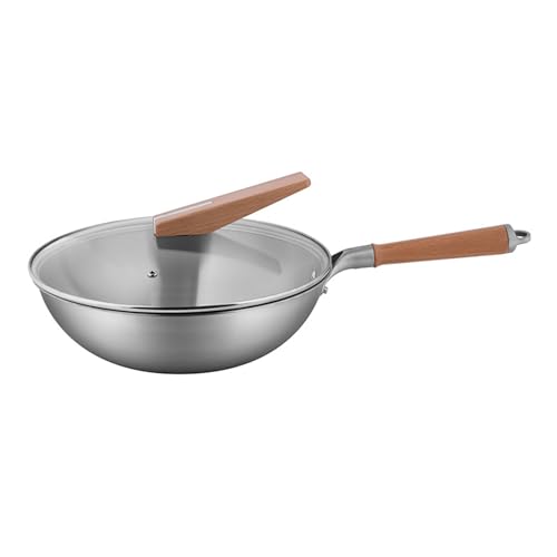 Wok de titanio puro 30 cm antiadherente con tapa miniatura 1