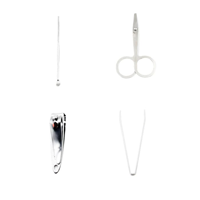 Mini Nail Clipper Set Beauty Nail Tool Set Multifunctional Beauty Set with Plastic Storage CASE, (4 PC Set)-image-46
