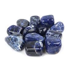 Image of Crystal Sodalite Tumble Stone | 50 gm Tumbled Gemstones | Reiki Healing Stones | Home Decor Pebbles | Aquarium Gravel | Garden & Table Decor