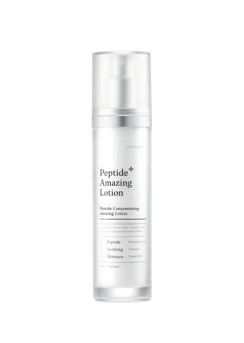 OGANA CELL Peptide Concentrating Amazing Lotion 2.03 fl.oz. (60ml) - 650ppm Peptide Contained Mild Moisturizing Facial Lotion, Hypoallergenic Natural Ingredients for Sensitive Skin