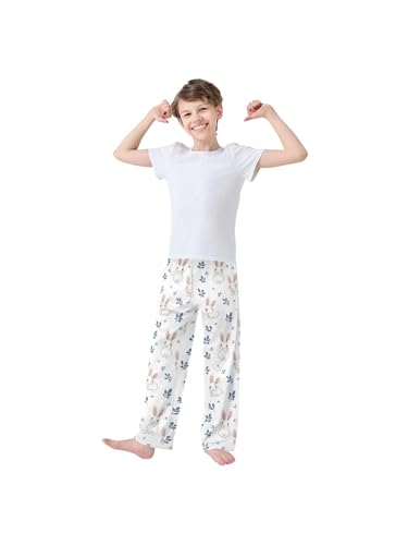 White Rabbit Leaves Boys Pants for Kids Jogger Pants with Pockets S3