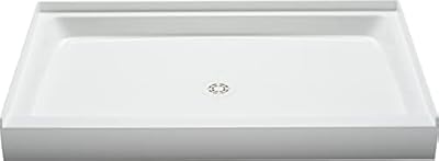 PROFLO PFSB5434 Morenci 54" x 34" Rectangular Shower Base with Single Threshold and Center Drain - White