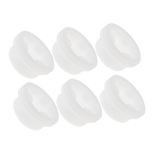 HAWILLOSCH 6pcs Oil Drum Cover Dust Cover Oil Barrels Caps Oil Barrels Lids Caps for Drum Leakage- Drum Cap Drum Sealing Bung Drum Bung Cover Drum Bung Lids Drum Bung Caps Polyethylene White