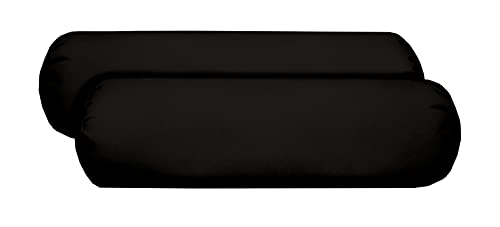 RSH DECOR: Neck Roll Jumbo Bolster Pillows Set of 2 | 24” x 8