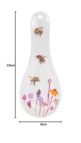 The Leonardo Collection Busy Bees Spoon Rest by Jennifer Rose Gallery | Delightful Bee-Inspired Design | Hand-Painted Resin | Practical Kitchen Accessory | Nature-Inspired Decor for Cooking