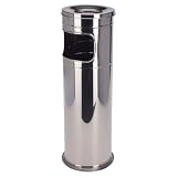  DRULINE Acero INOX. Cenicero de pie 58cm Papelera Basura Gastronomía CENICERO Plata