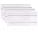 Confezione da 4 pannelli dogati con 10 pannelli da parete in PVC pesante Du Hoo, per negozi al dettaglio e per la casa, colore bianco, 40 x 31 cm