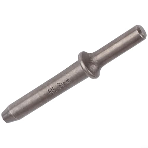 Herramienta neumática profesional con 8 cinceles resistentes para remaches sólidos semihuecos, 1 pieza (cabeza semihueca de 3 mm)