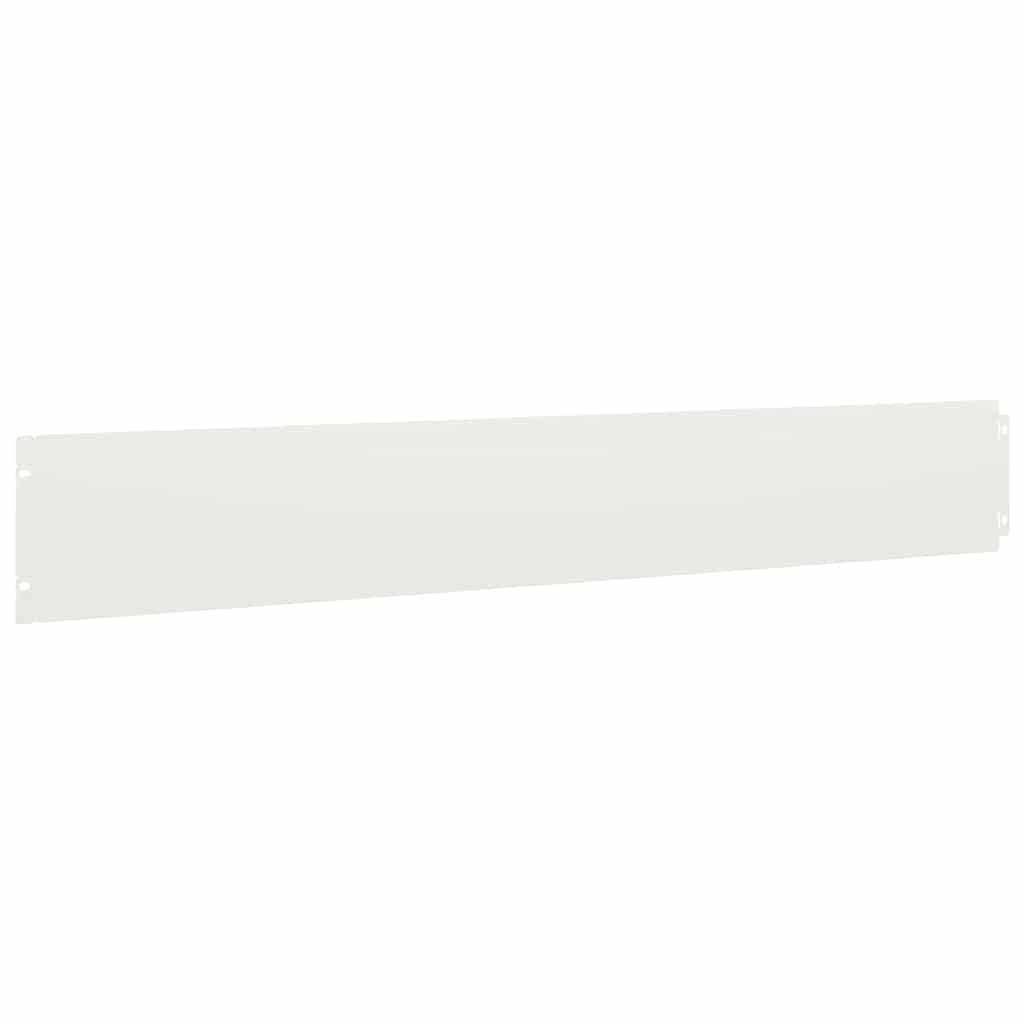 Lot de 10 bordures de pelouse - Blanc - 15 x 103 cm - En acier laminé à froid - Bordure et délimitation de pelouse - Flexible - Système de connexion facile sans outils