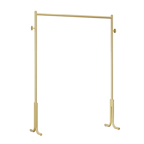 perchero HAIYU Metal, Colgador Independiente, Secado Interior Barra de Ropa Simple con Ganchos Laterales para Dormitorio, Entrada, Tienda de Ropa, 5 Tamaños(Size:150cm) Cover