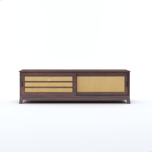 Image of Solid Rosewood Sheehsam TV Entertainment Unit| TV Stand Table| Sideboard Cabinet| Wooen TV Cabinet with Storage for Living Room & Office -Walnut4