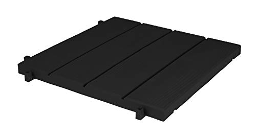 Preisvergleich Produktbild EDA Kunststoff-Bodenplatte in Holzoptik, Schwarz