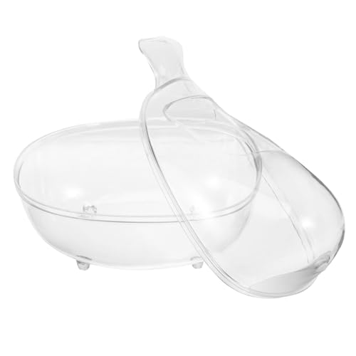 BESPORTBLE ハムスターのバスルーム ゴミ キャディー おしっこ ねずみ 子犬 モルモットのトイレ ハムスターの砂風呂ケース 小さなペット用バスタブ プラスチック Transparent