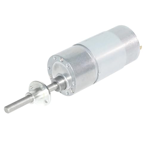 Moteur JGB37-555 DC 12V 600rpm avec bride M6 et engrenage métallique