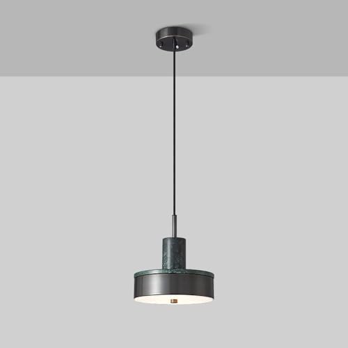 Lampe suspendue LED en marbre 12W, luminaire de plafond vert