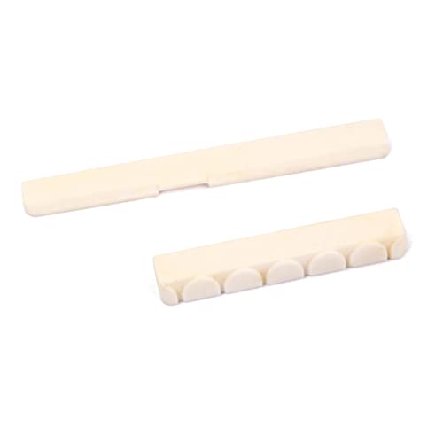 Abaodam Cattle Bone Guitar Classical Oxen Bone Upper and Lower Pillow Arch Shape for 6-string Guitar Dj05/06 Guitar Accessories