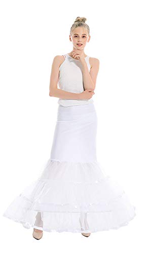 Women's Mermaid Fishtail Crinoline Petticoat Floor Length Wedding Underskirt Trumpet Crinoline for Mermaid Wedding Dress4