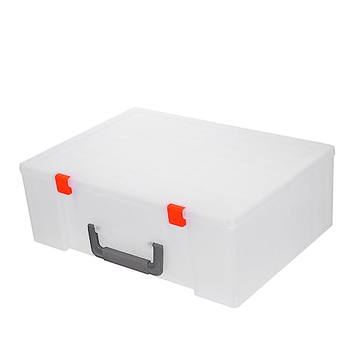 SHINEOFI Boîte de Rangement Photo Multifonction avec Poignée Organisateur Transparent pour Photos Accessoires de Boîte Robuste et Facile à Transporter