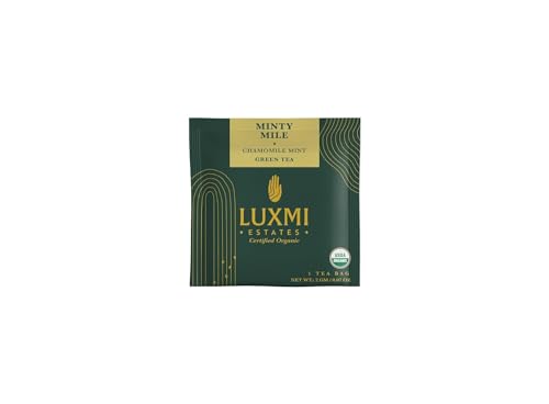 Image of Luxmi Estates Tea Bags Sampler Tea Assortment Gift Pack - Turmeric Time Out, Valerian Dream, Minty Mile, English breakfast, Citrus Sky, Astounding ashwagandha - 5n Each Envelope Teabag Sachets Of Everyday Tea & 1 pc spoon - 30 Pcs, 6 Flavors Elegant Gift Box, Premium Green & Herbal Variety Pack, Healthy Gift Pack | Valentines Day Gifts for Him & Her