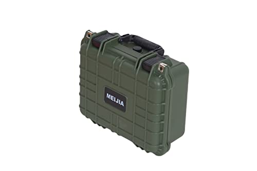 Image of MEIJIA Portable All Weather Waterproof Protective Case,Hard Case,Camera Case With Customized Fit Foam,Fit Use of Drones,Camera,Equipments,Pistols,13.35 x11.63x5.98inches (Green)