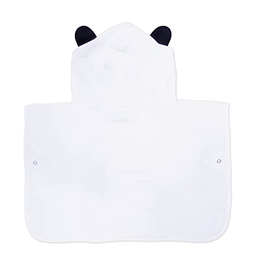 Image of Masilo Organic Cotton Muslin Hodded Poncho Towel for 6 to 12 Months Baby, Pack of 1 - Panda White