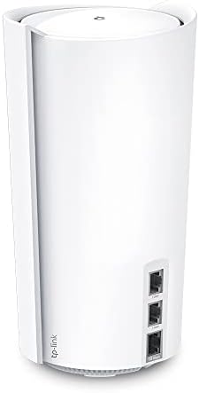 TP-Link Deco XE200 AXE11000 Whole Home Mesh Wi-Fi 6E System, Tri-Band Wi-Fi, Gigabit Ports, AI-Driven Mesh, cover up to 6,500 ft2, Connect up to 200 devices,2.2 GHz Quad-Core CPU, HomeShield,Pack of 2