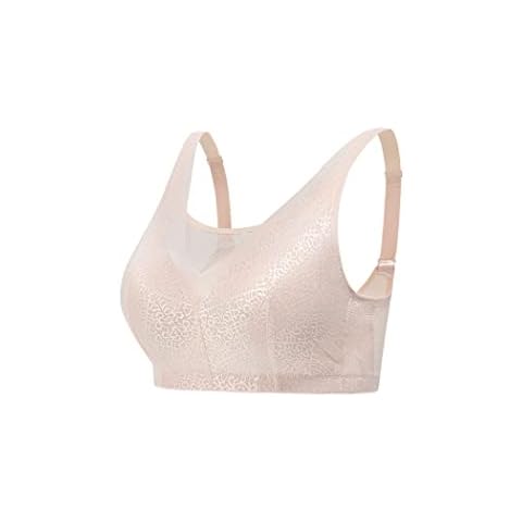 Sendyou Everyday Minimisers Mastectomy Bras for Women Breast Prosthesis with Pockets Soft ice Silk Fabric SY50 (3XL, Beige) Cover