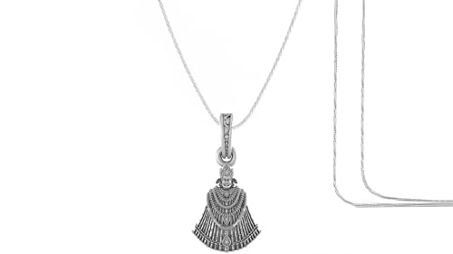 Pendentif Baba Khatu Shyam en argent 925 avec chaîne mixte locket indien