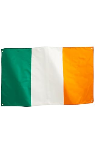 Runesol Ireland Flag 3x5, 91x152cm, St Patrick's Day, Irish Flag, Tricolour Banner, Paddy's Day, Brass Eyelet in Every Corner