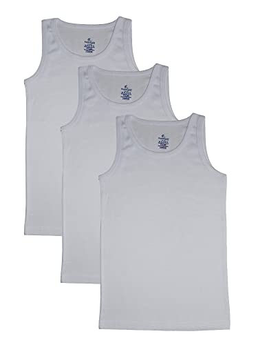 Image of KiddoPanti Boys Solid Rib Vest Pack of 3